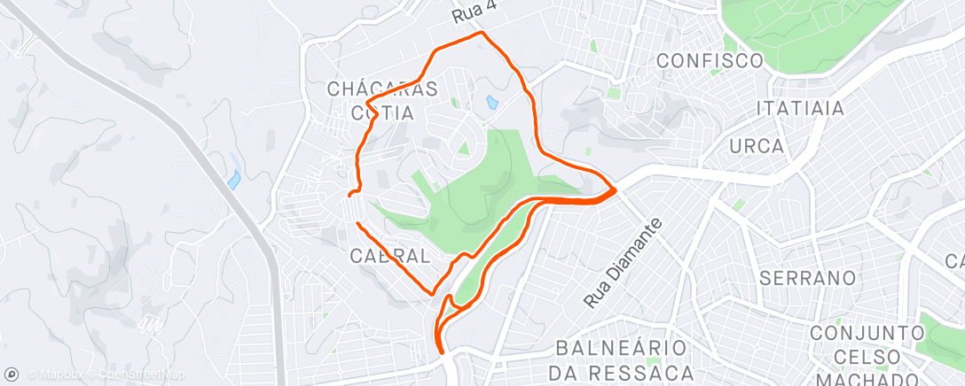 Map of the activity, Rolê no Cabral!! Run baby run!!!