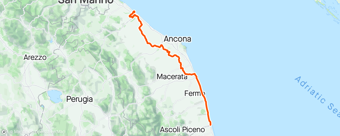 Map of the activity, Giro d'Italia: Stage 12
