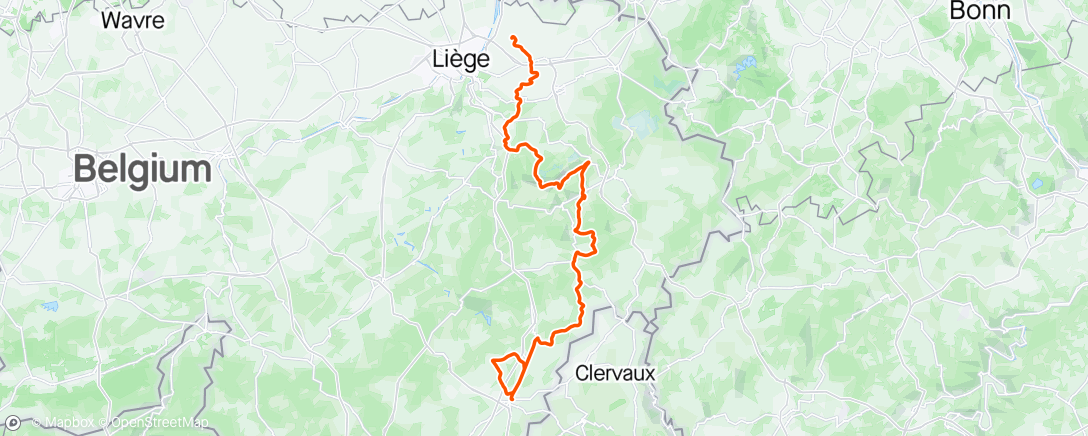 Map of the activity, Liège-Bastogne-Liège U23. P11