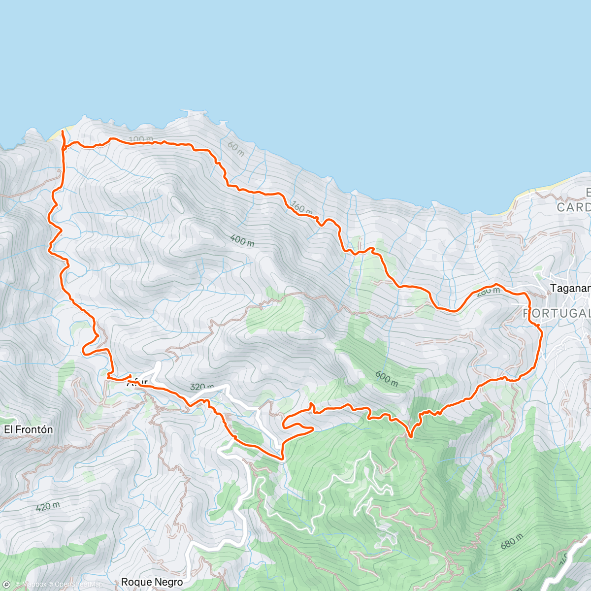 Map of the activity, Anaga Gebirge - Afur -Taganana 🌊⛰️