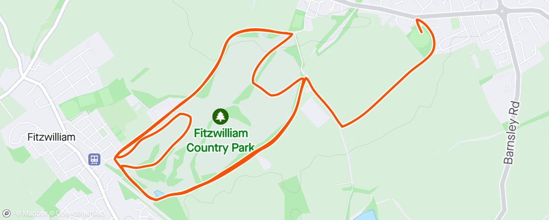 Map of the activity, Vets race 7: Fitzwilliam Country Park