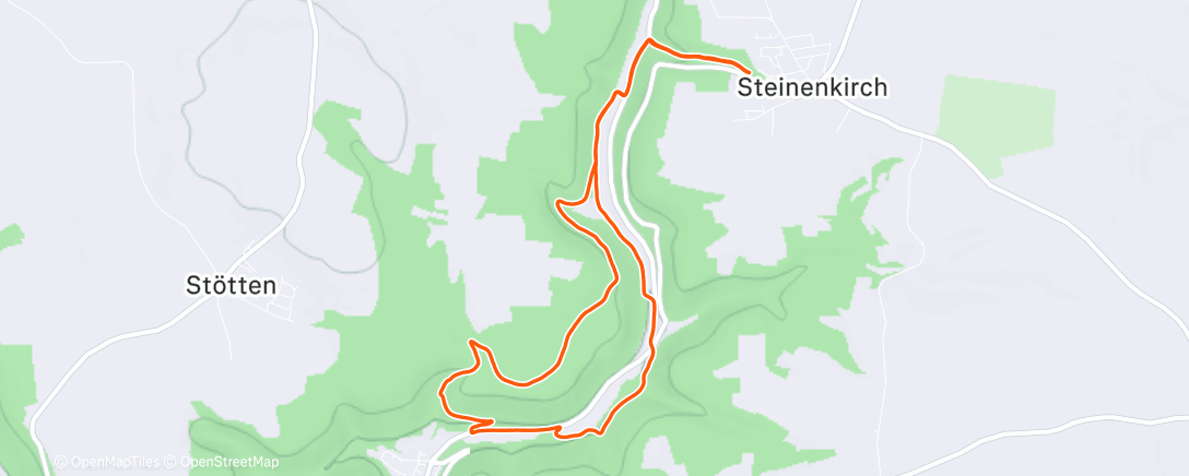 Map of the activity, Lunch Trail Run