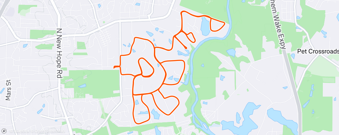 Map of the activity, Foxcroft ride