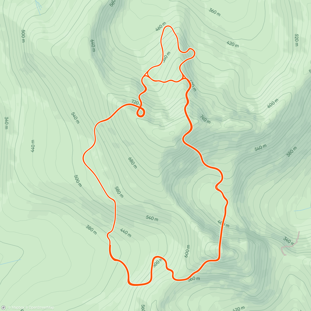 Map of the activity, Zwift - TT#4 Training for the 1st 5 min in Scotland