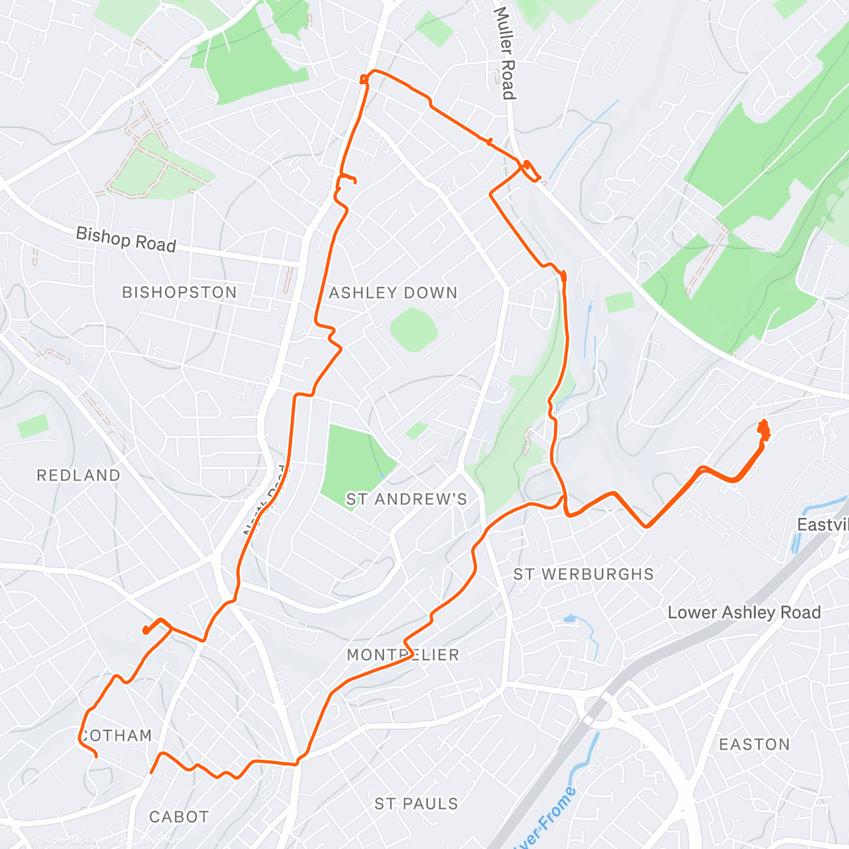 Карта физической активности (Eastgate and Horfield)