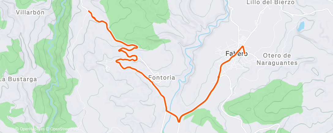 Map of the activity, Lumeras y vuelta