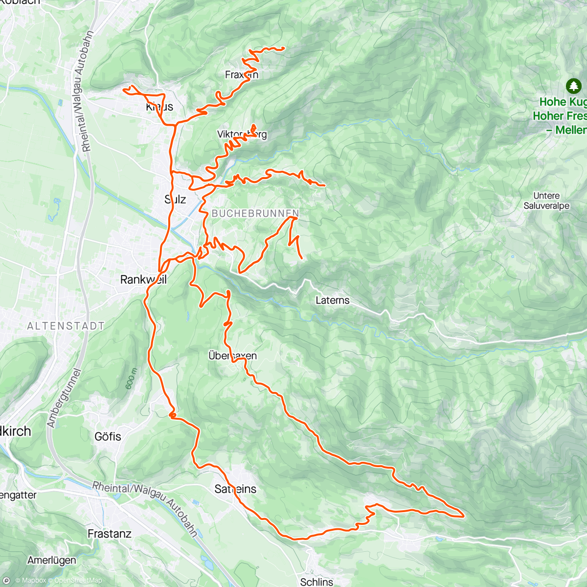 Map of the activity, Punti di vista und der brutale Col de Halden 😉