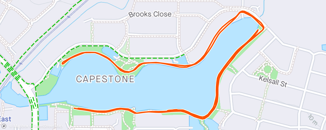 Map of the activity, Capestone Lake parkrun with Jeremy & Paul