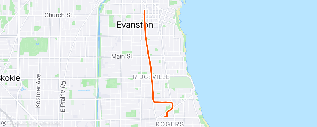 Map of the activity, Run to rental car