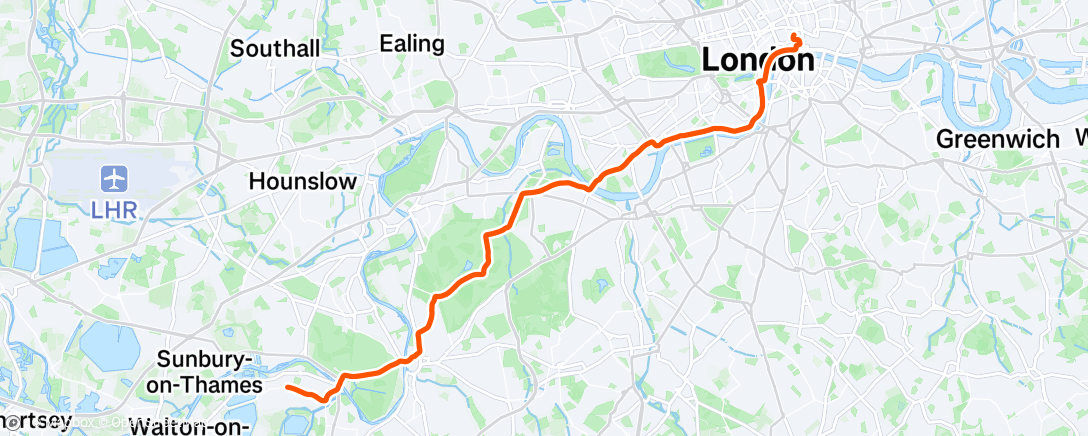 Map of the activity, Morning Ride
