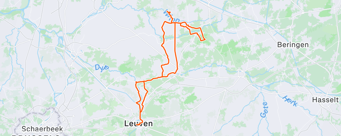 Map of the activity, Middagrit