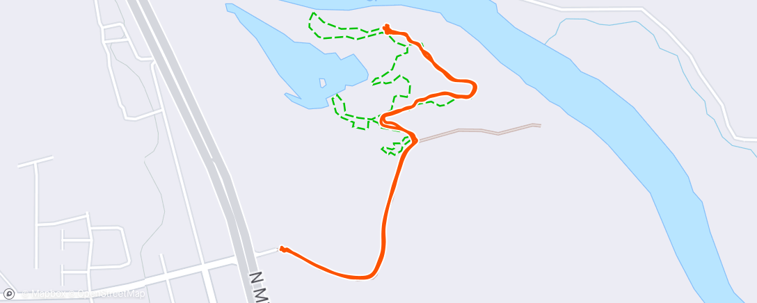 Map of the activity, Trail work - clearing the tree on B
