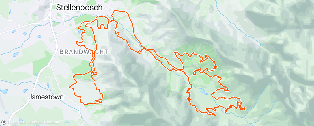 Map of the activity, Cape Epic stage 7 28th