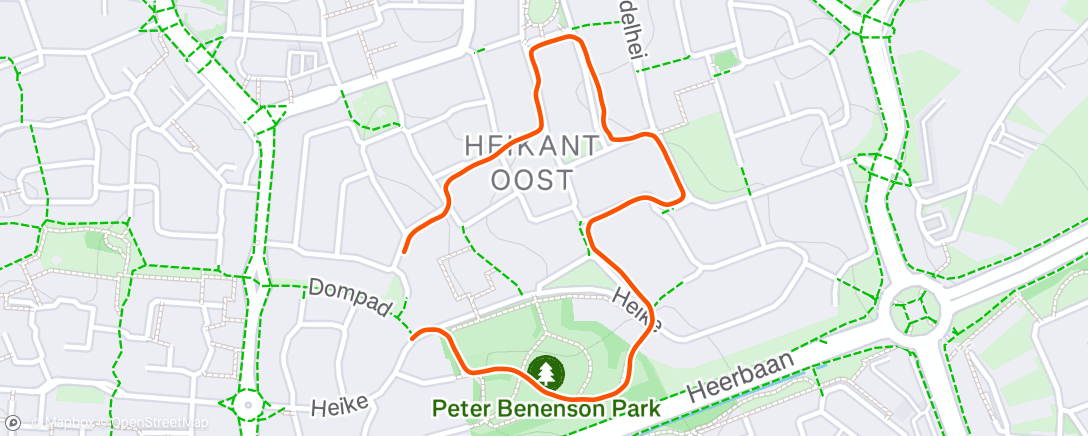 Map of the activity, Evening Walk