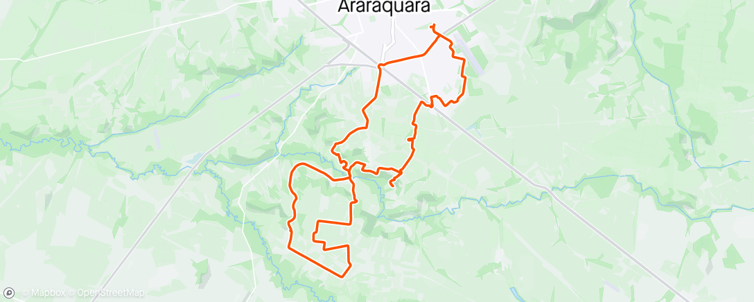 Mapa de la actividad (Pedalada de mountain bike matinal)