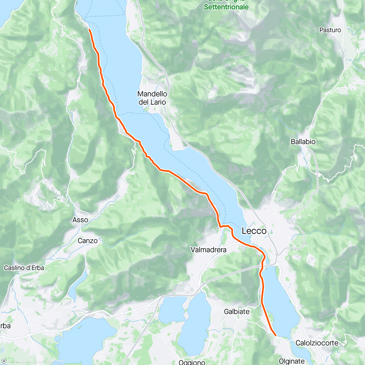 アクティビティ「ROUVY - Along Lake Como | Italy」の地図