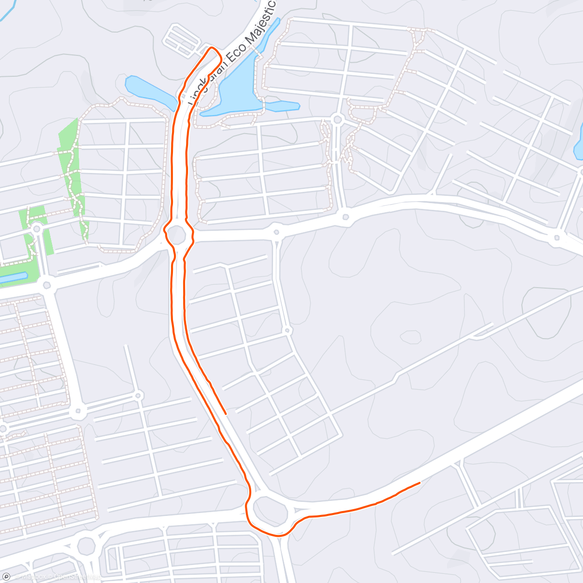 Map of the activity, Solo Morning Run
