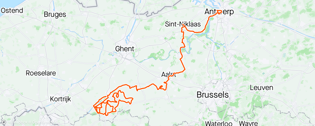 Map of the activity, Ronde Van Vlaanderen 2024