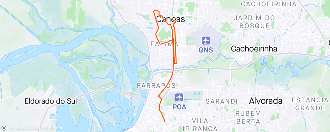 Map of the activity, Pedal das Visitas
