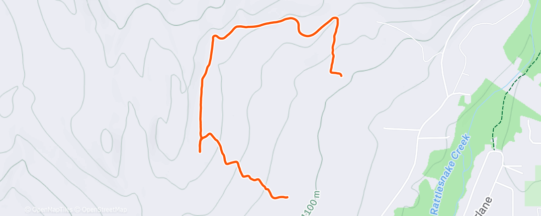 Map of the activity, Afternoon Hike