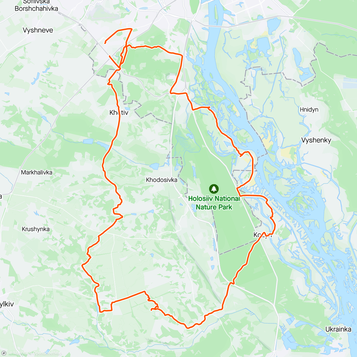 Mapa de la actividad (Таємний яр)