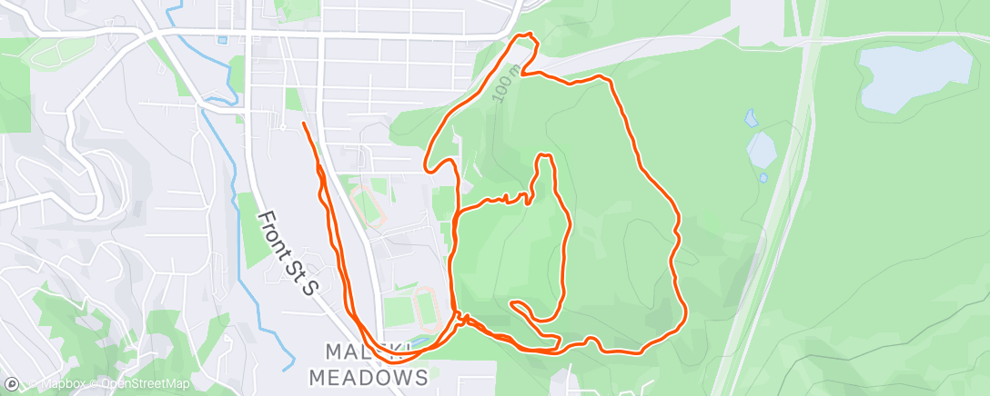 Map of the activity, Afternoon Trail Run