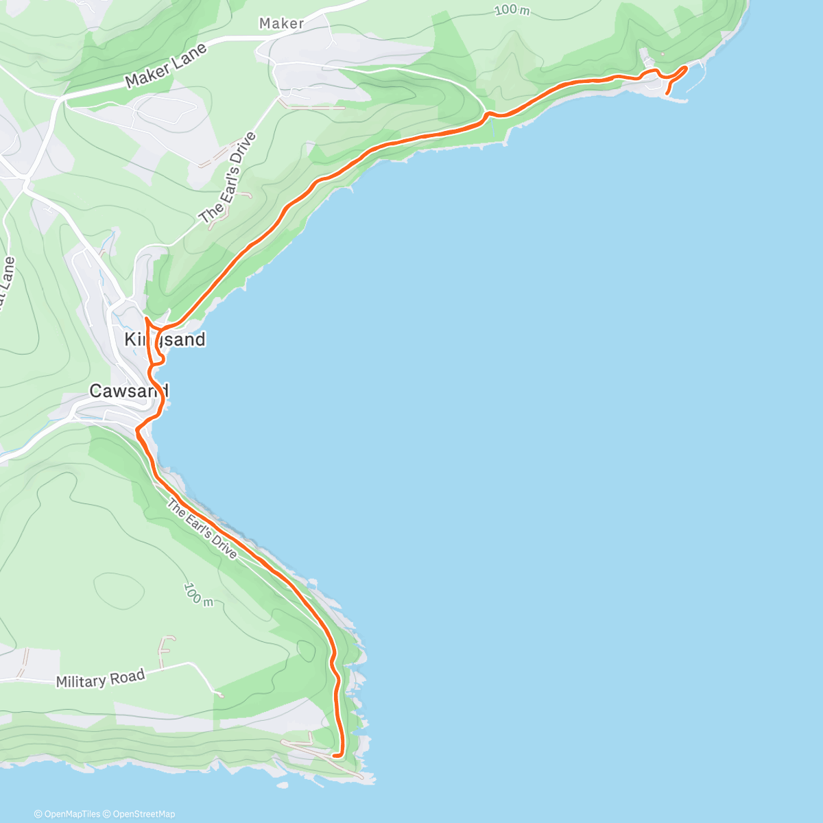 Map of the activity, Cornwall Running ☀️☀️☀️