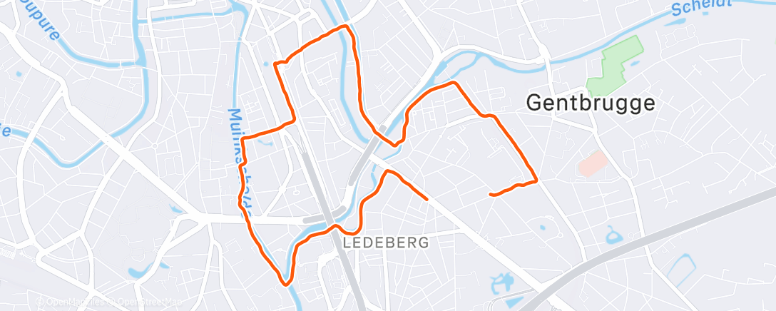 Map of the activity, Avondloop