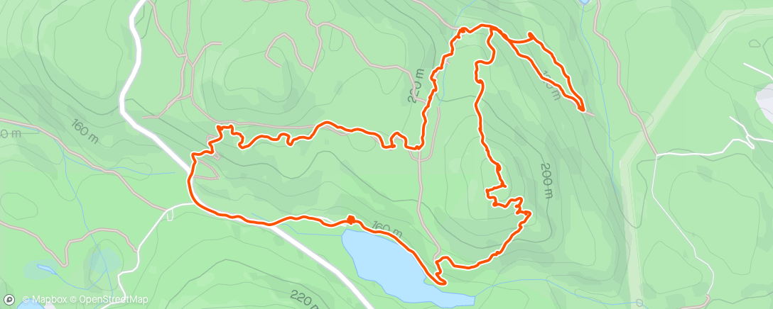 Map of the activity, Breaking in the new fork seals in the rain
