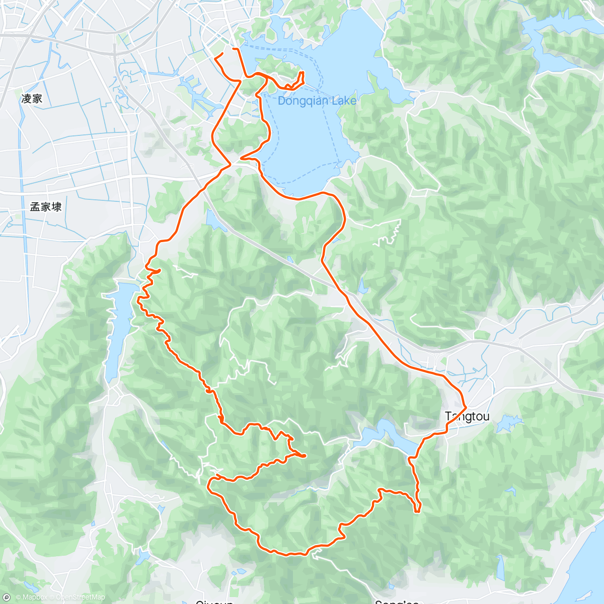 Map of the activity, 宁波骑行 yyds