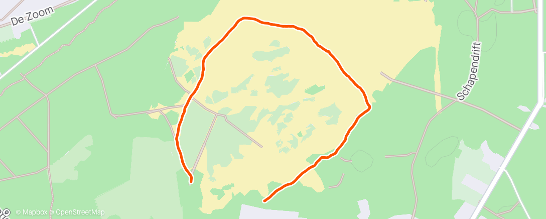 Map of the activity, Rondje Soesterduinen.