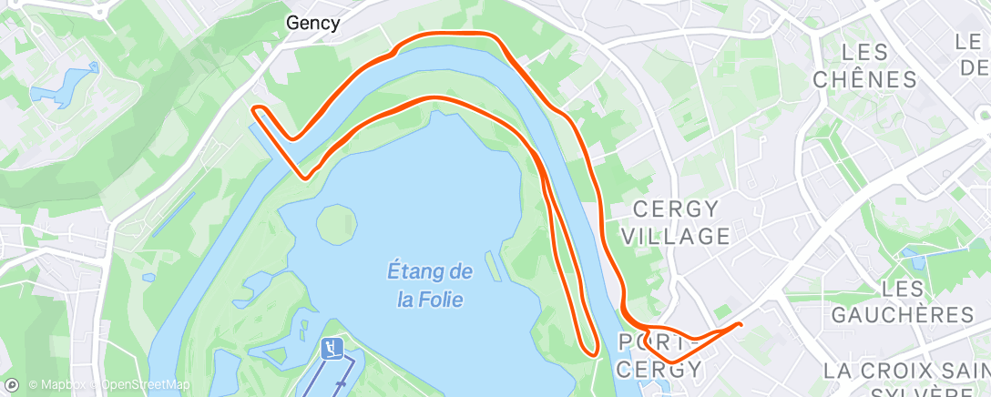 Map of the activity, Morning Run