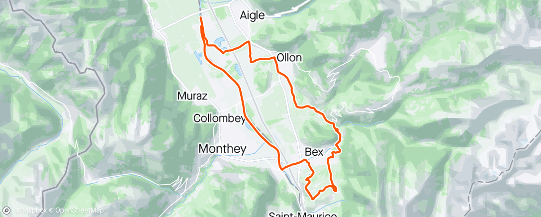 Map of the activity, Afternoon Ride with the squad