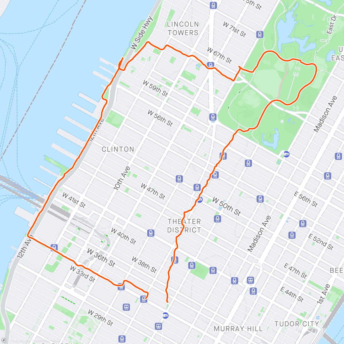 Map of the activity, First time in NYC! What. A. City 🤯