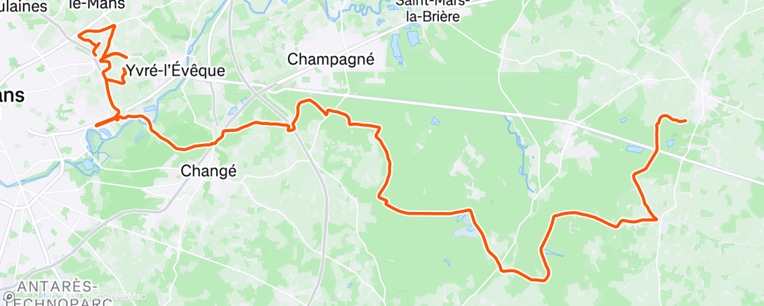 Map of the activity, Recup Gravel
