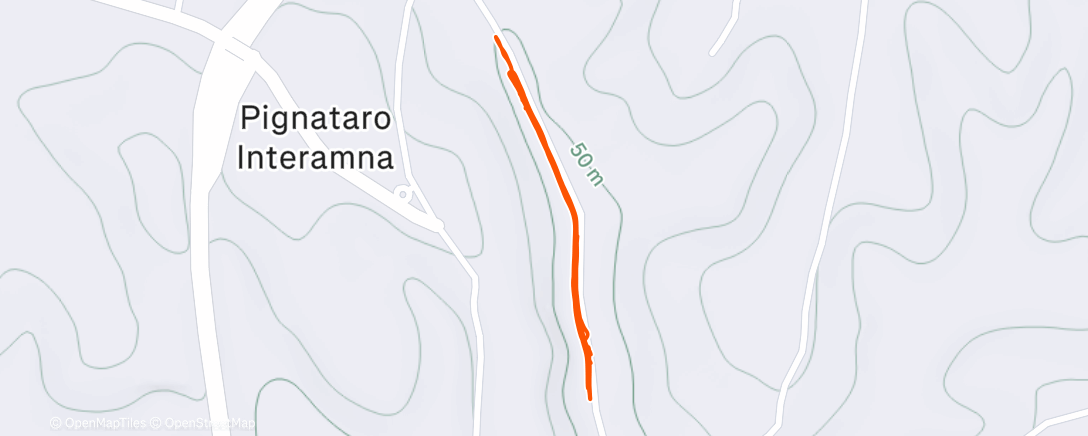 Map of the activity, Corsa pomeridiana