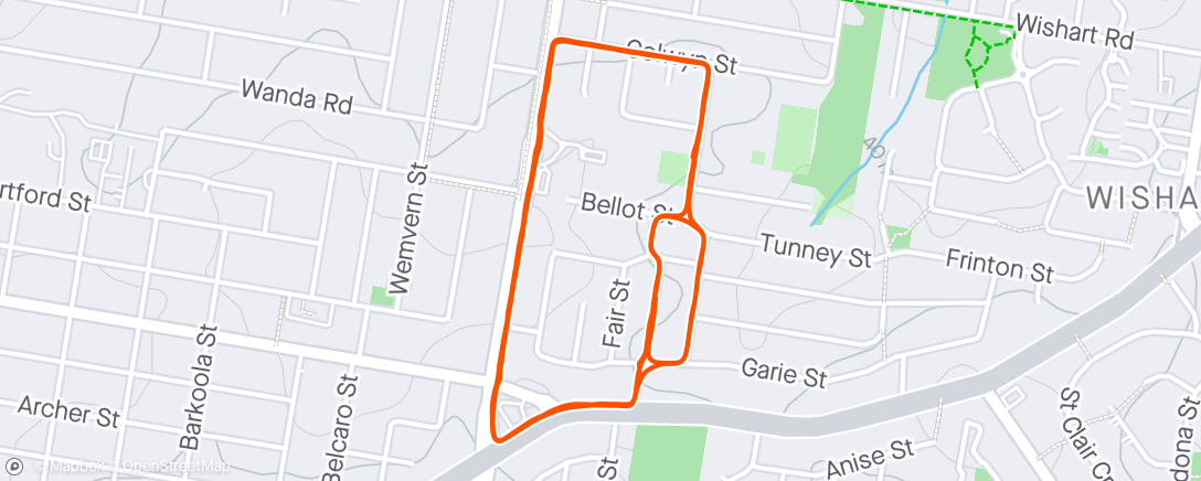 Map of the activity, Easy Evening Run