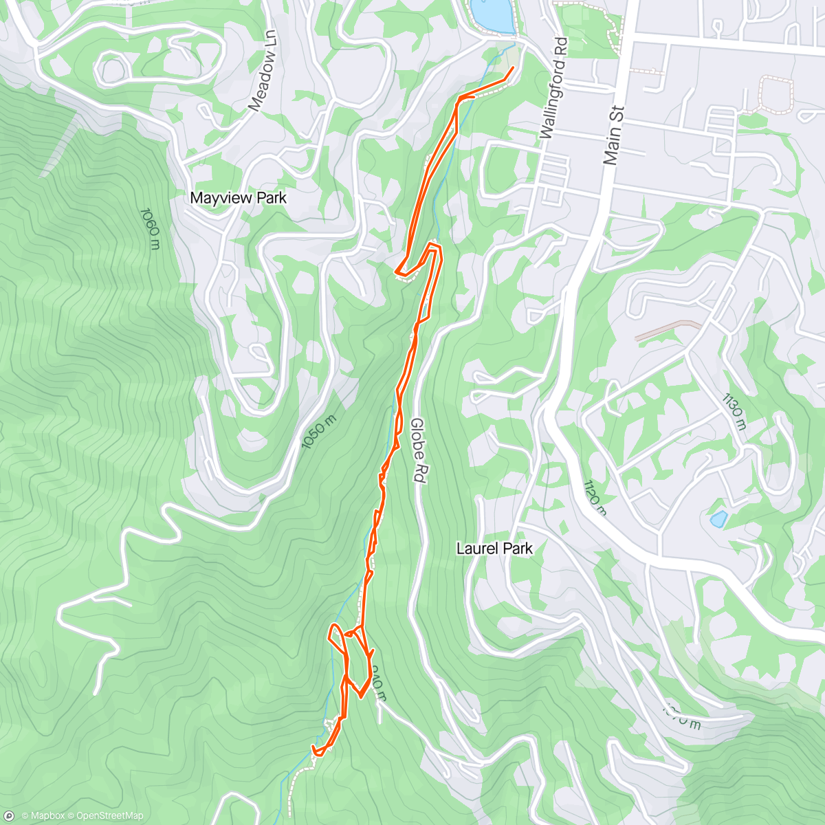 Map of the activity, Glen Burney Waterfall