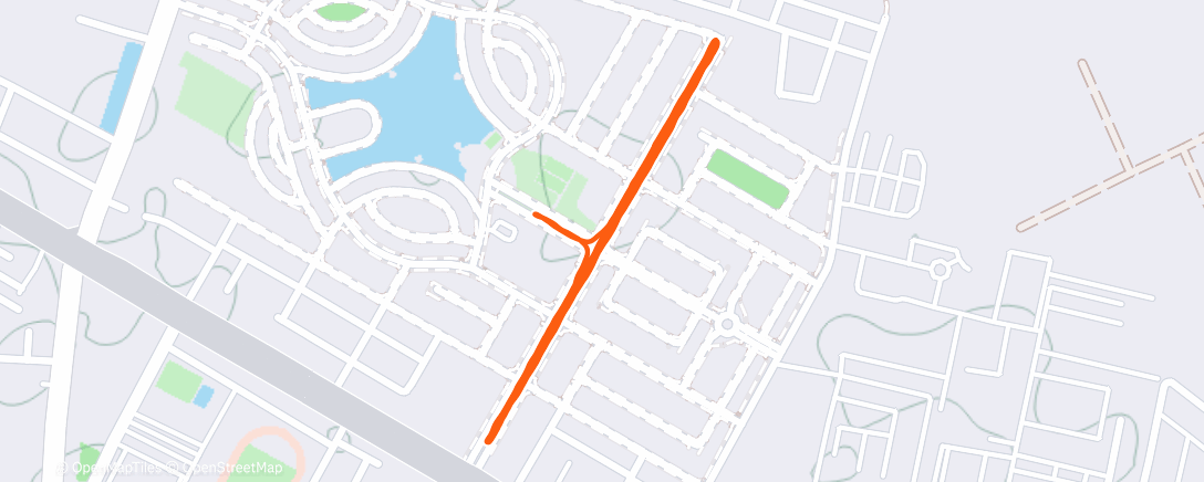 Map of the activity, Evening Run