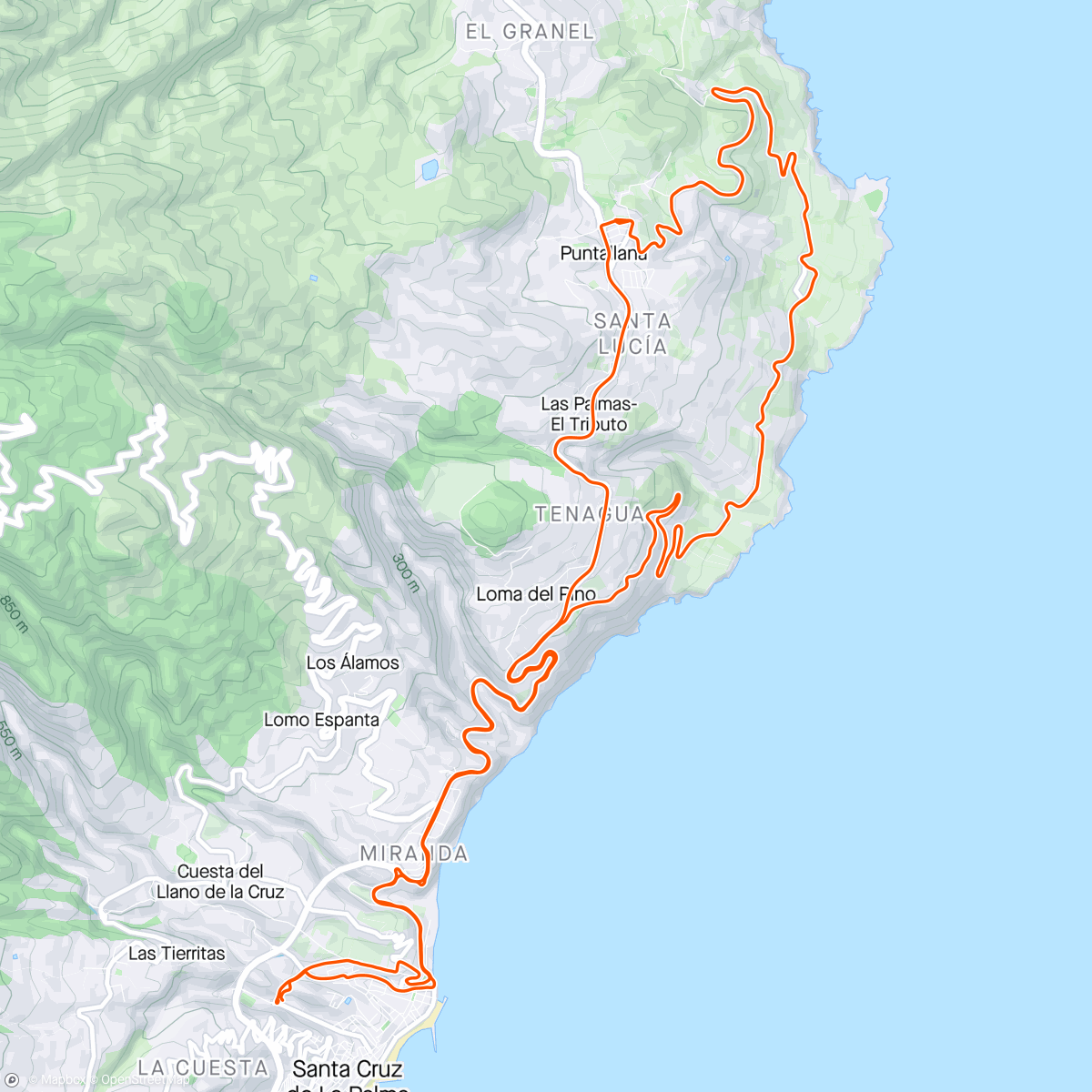 Map of the activity, Jeg og sykkelen til Simen på tur til Puntanella