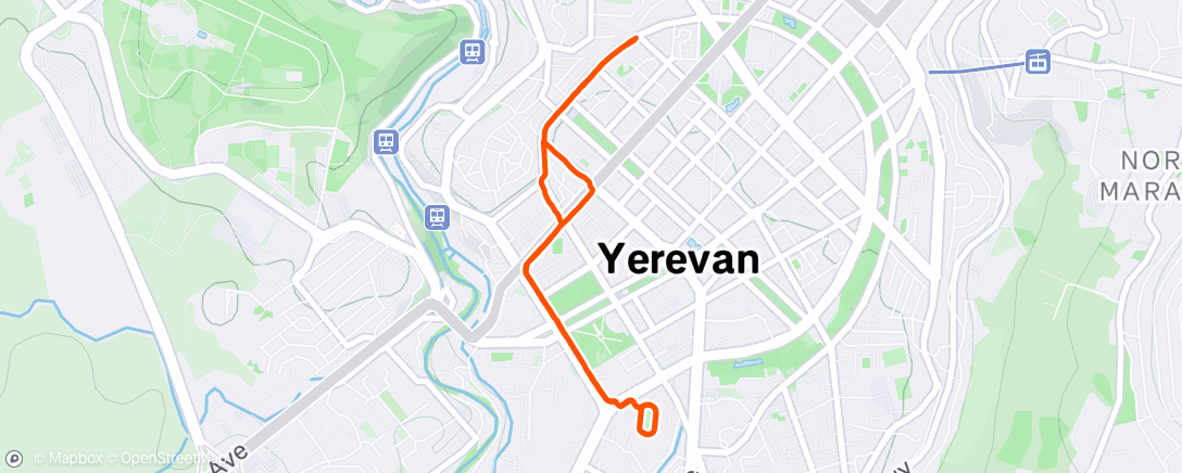 Map of the activity, Утренний забег