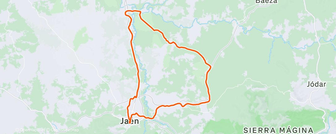 Map of the activity, Bicicleta por la mañana