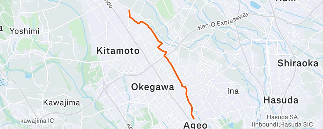 Map of the activity, 午後のライド