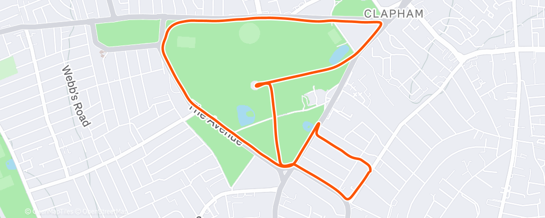 Map of the activity, Morning Run