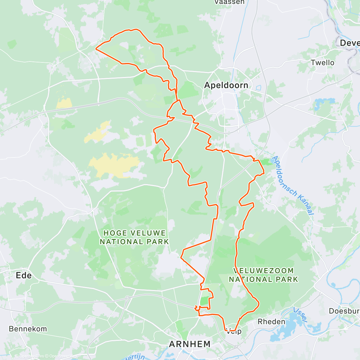 Map of the activity, Gravel met Gaby