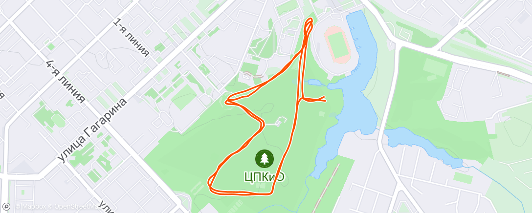 Map of the activity, Morning Run