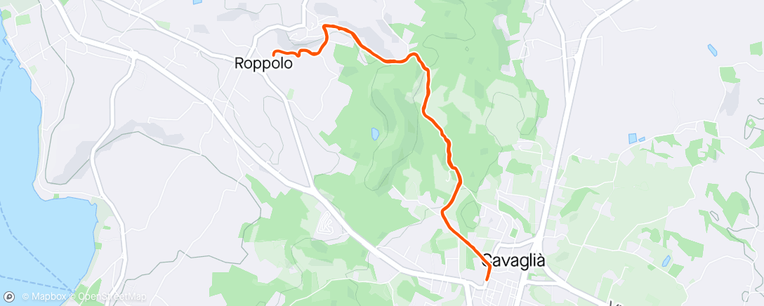 Mapa da atividade, Sulla via Francigena ☔☔☁️☁️🌲🪵🚶