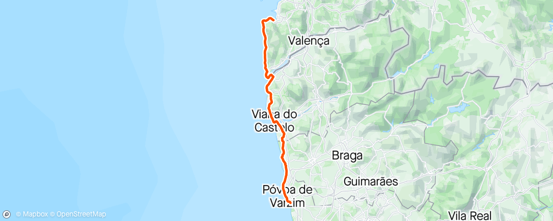 Map of the activity, Caminhos Santiago Costa - Day 1
