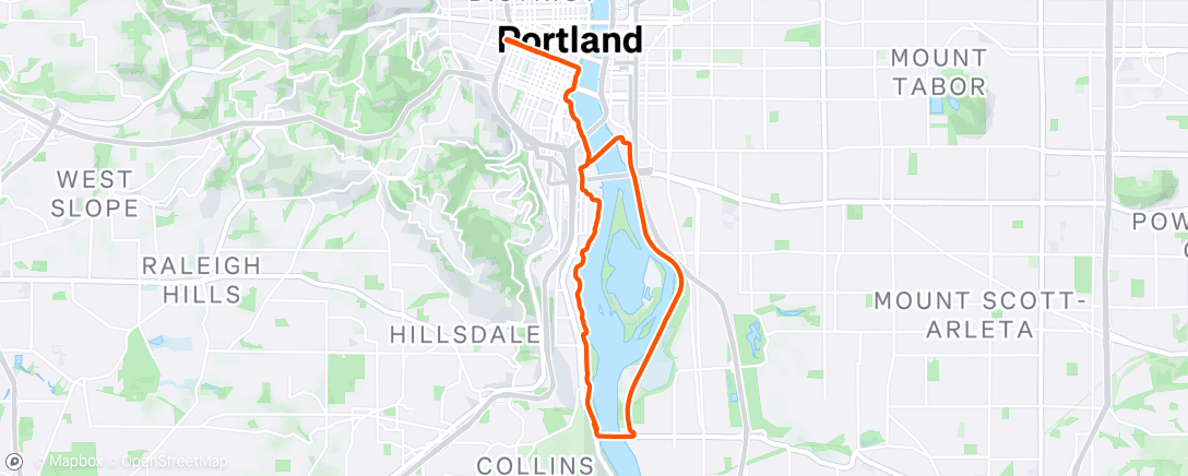 Map of the activity, Morning Run
