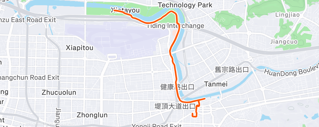 Map of the activity, E